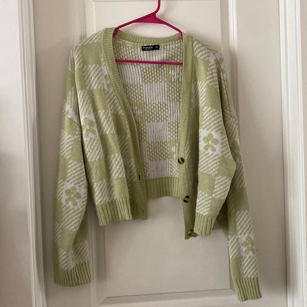 Green Button Cardigan
